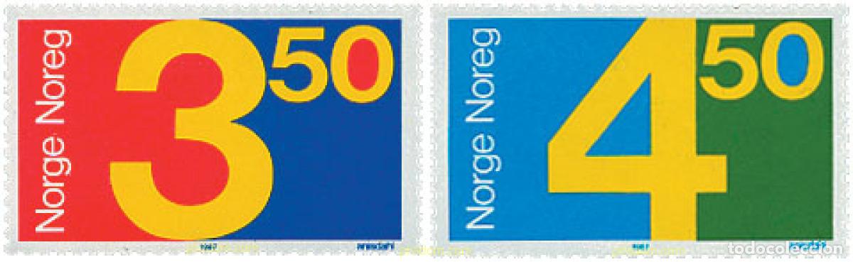 Sellos: 102251 MNH NORUEGA 1987 CIFRAS