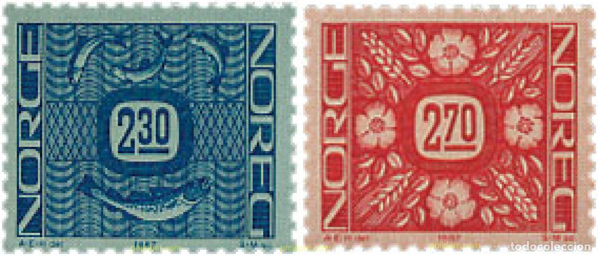Sellos: 102256 MNH NORUEGA 1987 ORNAMENTACION