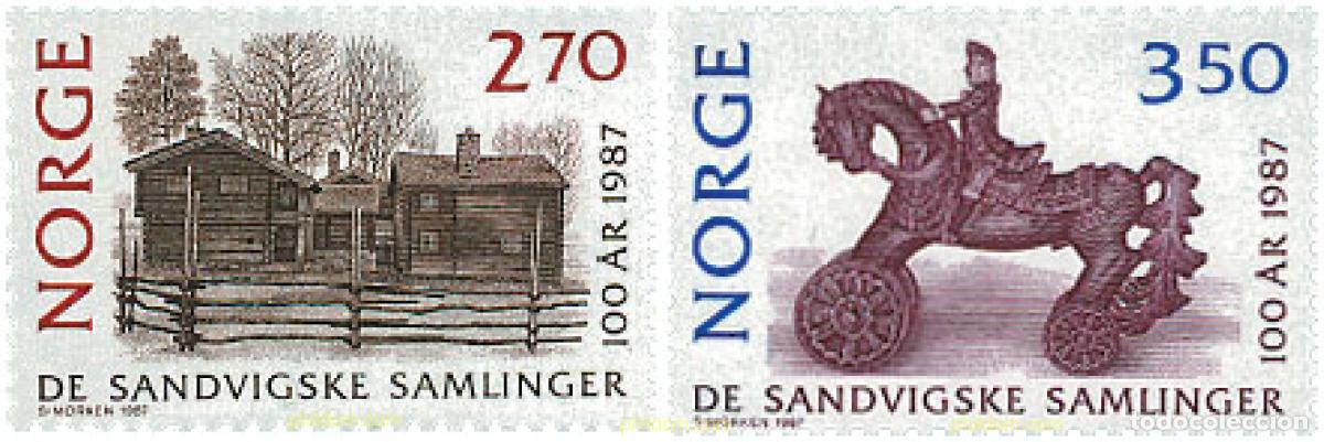 Sellos: 102266 MNH NORUEGA 1987 CENTENARIO DEL MUSEO DE MAIHAUGEN