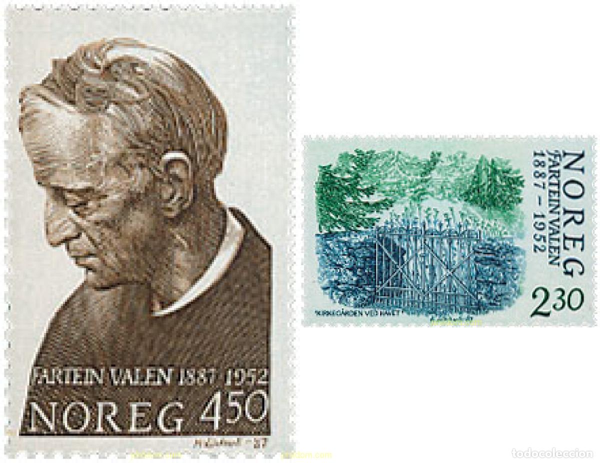 Sellos: 102267 MNH NORUEGA 1987 CENTENARIO DEL NACIMIENTO DE FARTEIN VALEN