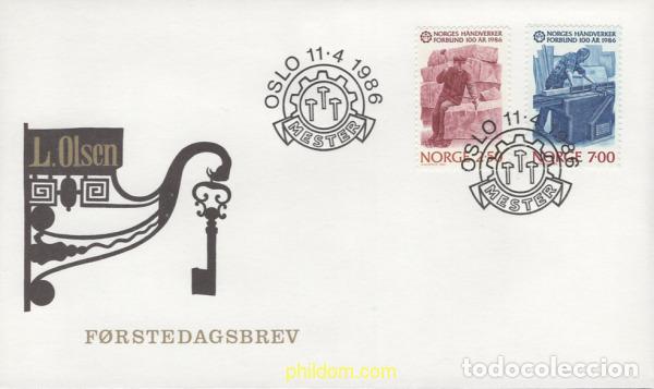 Sellos: 434521 MNH NORUEGA 1986 CENTENARIO DE LA FEDERACION NORUEGA DE ARTESENIA