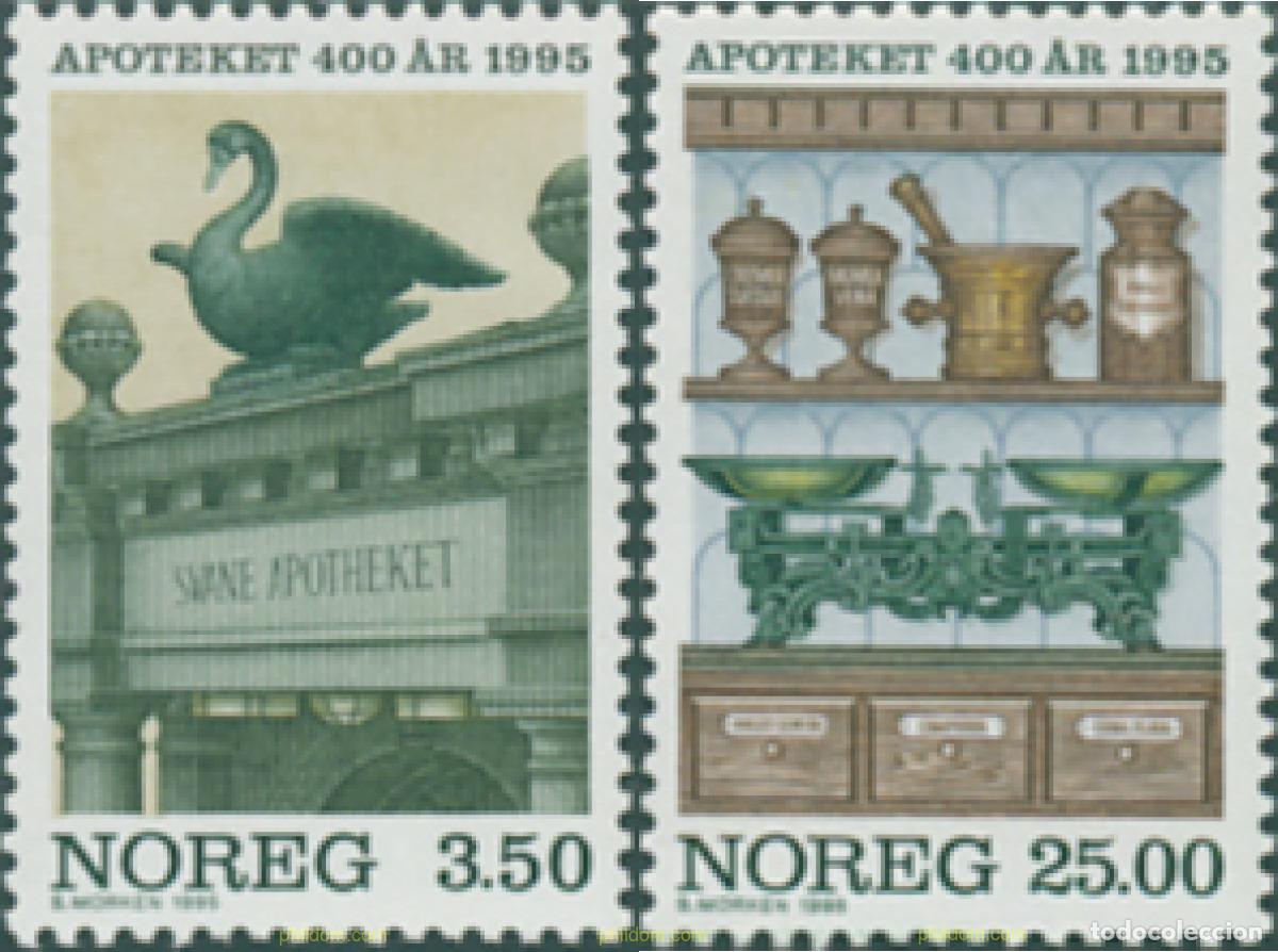 Timbres: 102330 MNH NORUEGA 1995 400 ANIVERSARIO DE LA FUNDACION DE LA PRIMERA FARMACIA EN NORUEGA