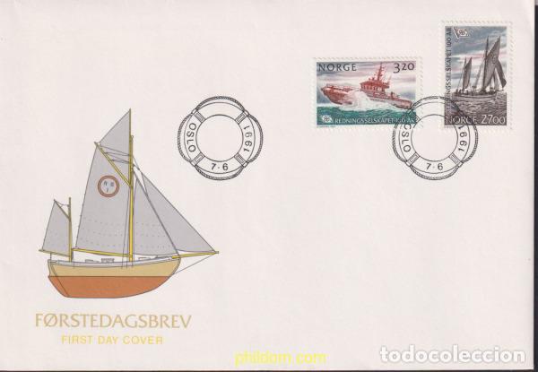 Timbres: 434545 MNH NORUEGA 1991 CENTENARIO DE LA SOCIEDAD MARITIMA