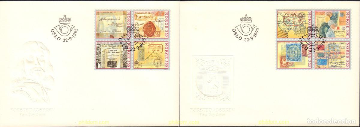Sellos: 544416 MNH NORUEGA 1995 350 ANIVERSARIO DEL CORREO NORUEGO
