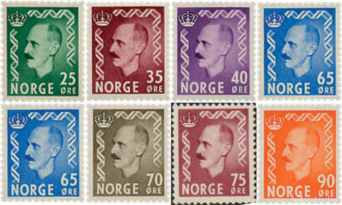 Briefmarken: 672758 HINGED NORUEGA 1955 REY HAAKON VII