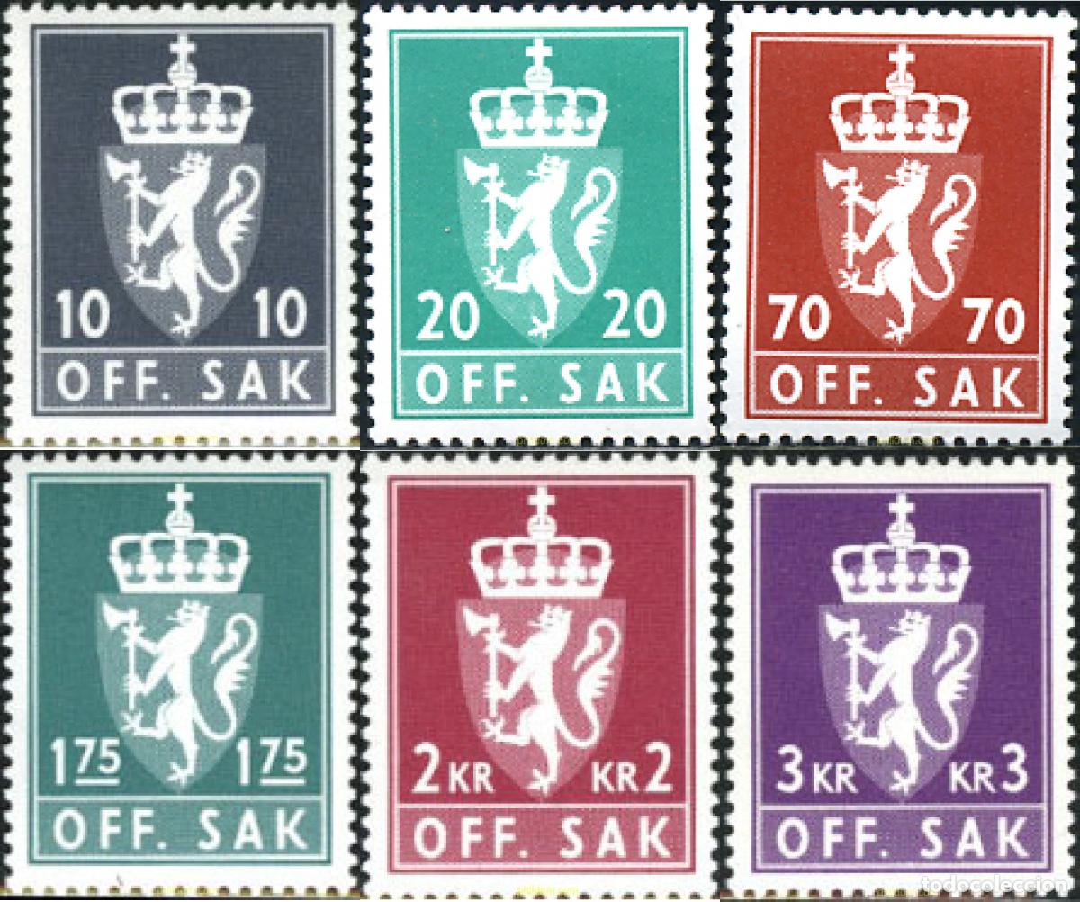 Sellos: 120780 MNH NORUEGA 1982 ESCUDOS