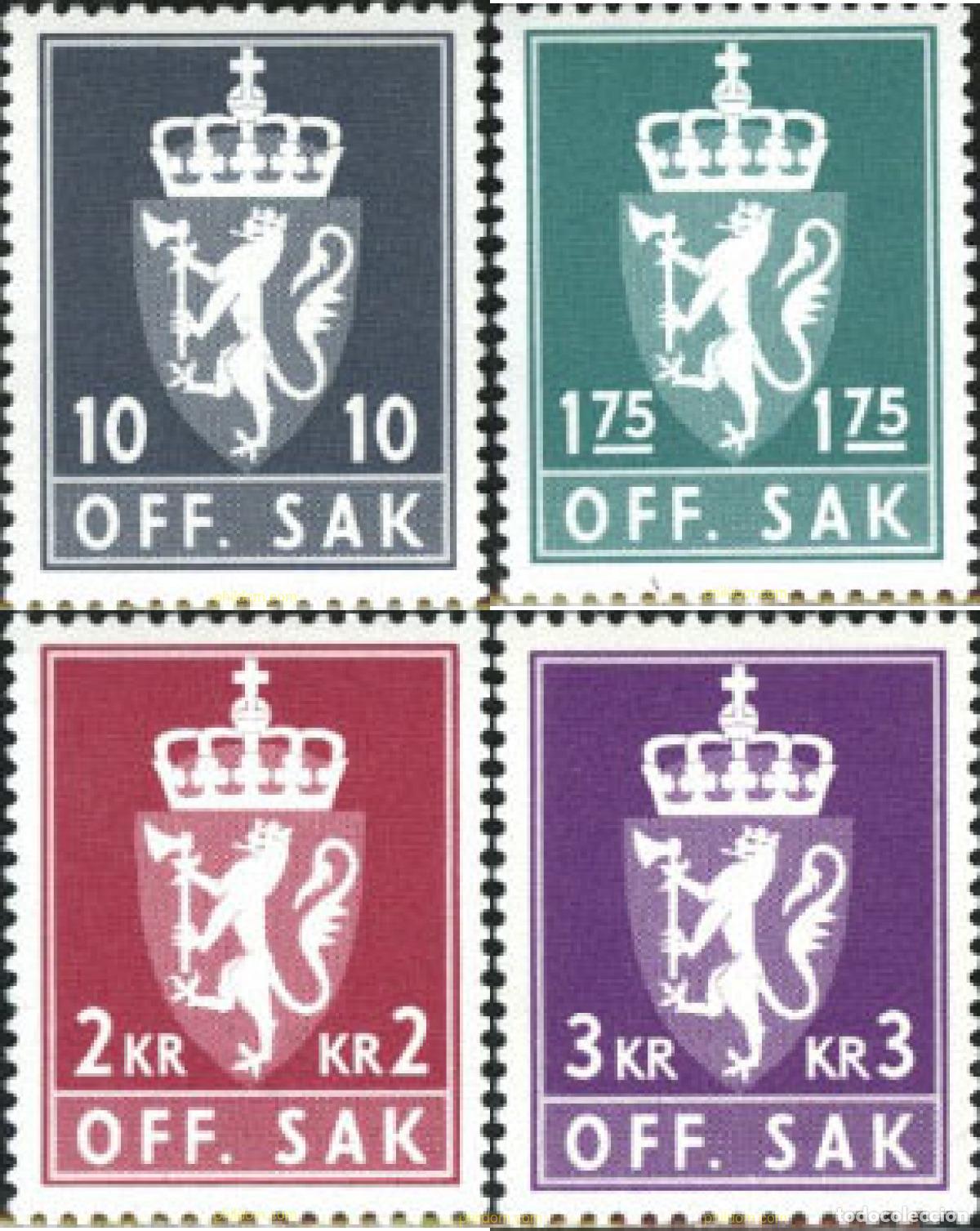 Sellos: 251751 MNH NORUEGA 1982 ESCUDOS