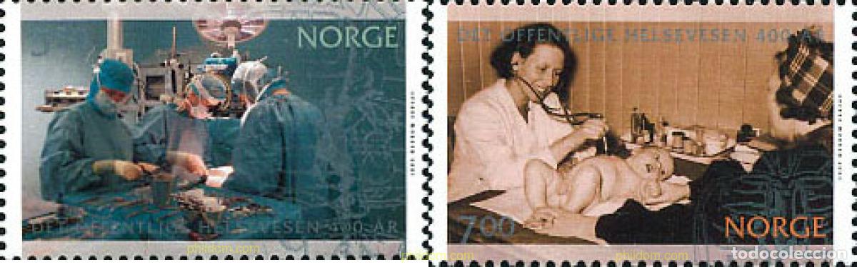 Sellos: 123581 MNH NORUEGA 2003 400 ANIVERSARIO DEL SERVICIO NACIONAL DE SALUD