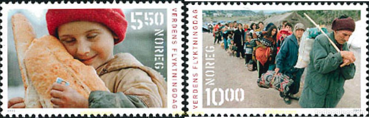 Sellos: 125937 MNH NORUEGA 2003 DIA MUNDIAL DEL REFUGIADO