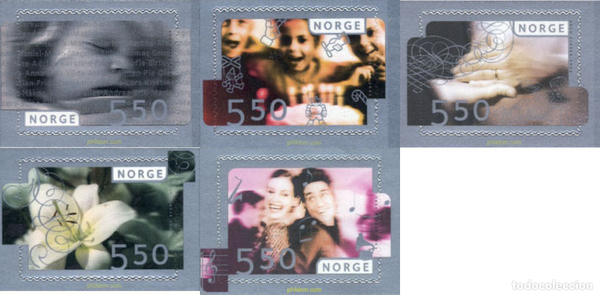 Sellos: 132951 MNH NORUEGA 2003 SELLOS CON MENSAJE