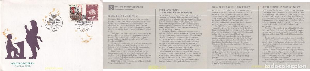 Sellos: 780478 USED NORUEGA 1989 250 ANIVERSARIO DE LA ESCUELA PRIMARIA EN NORUEGA