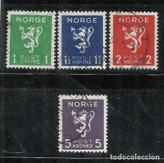 Sellos: 9676-COMPLETA NORGE NORUEGA 1940 N&ordm; 203/206