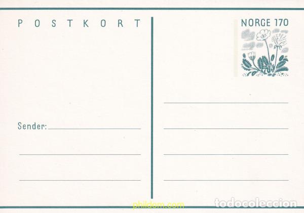 Sellos: 729080 MNH NORUEGA 1981 ENTERO POSTAL FLORES