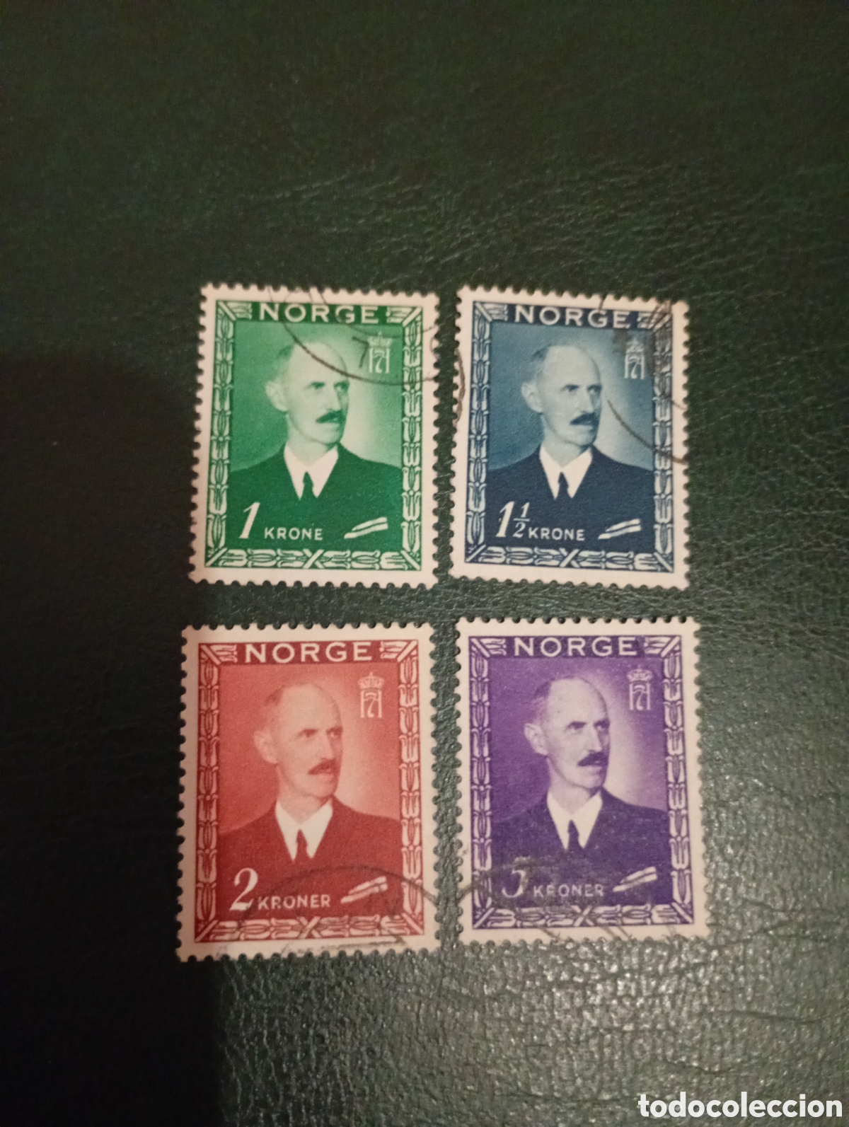 Sellos: Noruega 1946 Rey Haakon VII