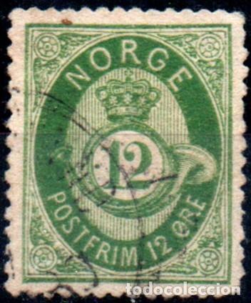 Sellos: Noruega n&ordm; 40. A&ntilde;o 1883/90