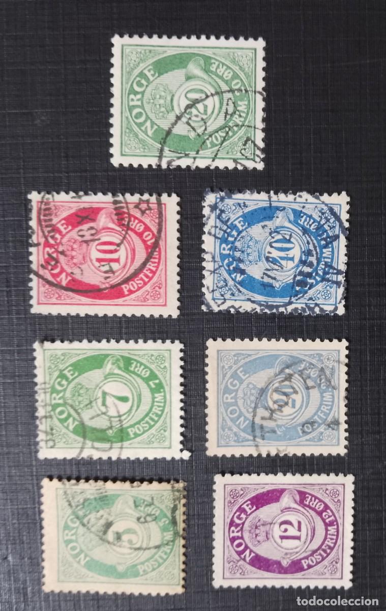 Sellos: LOTE 7 SELLOS DIFERENTES - ESCUDO, TROMPETA Y NUMERAL.