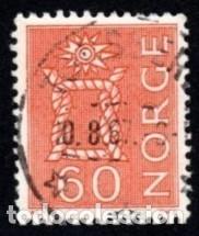 Sellos: Noruega. Nudo y Reno. 1975. YT-652A/653. S. completa. Usado.