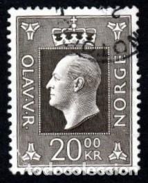 Sellos: Noruega. Rey Olav V. 1969-70. YT-550. Usado.