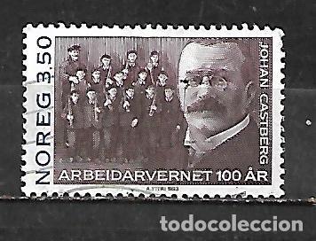 Sellos: 1993: Centenario de la legislaci&oacute;n laboral - Johan Castberg, 1862-1926. Jurista (usado)