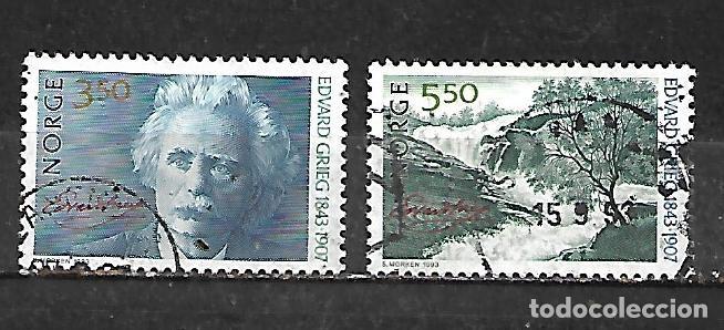 Sellos: 1993: Serie &rdquo;150 Aniv. del nacimiento del compositor Edward Grieg&rdquo; (usado)