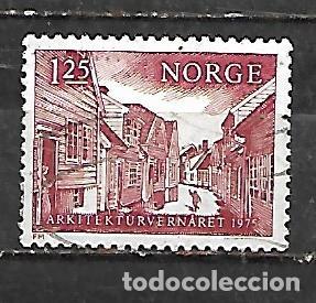 Sellos: 1975: A&ntilde;o europeo de la protecci&oacute;n de los edificios - Antiguas calles de Stavanger (usado)