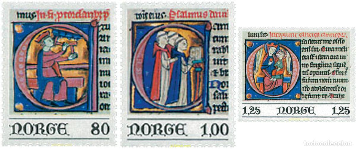 Sellos: 102167 MNH NORUEGA 1977 MINIATURAS DE LA BIBLIA DE ASLAK BOLT