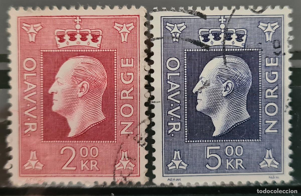 Stamps: Serie de sellos usados de Noruega 1969-70: Rey Olaf V