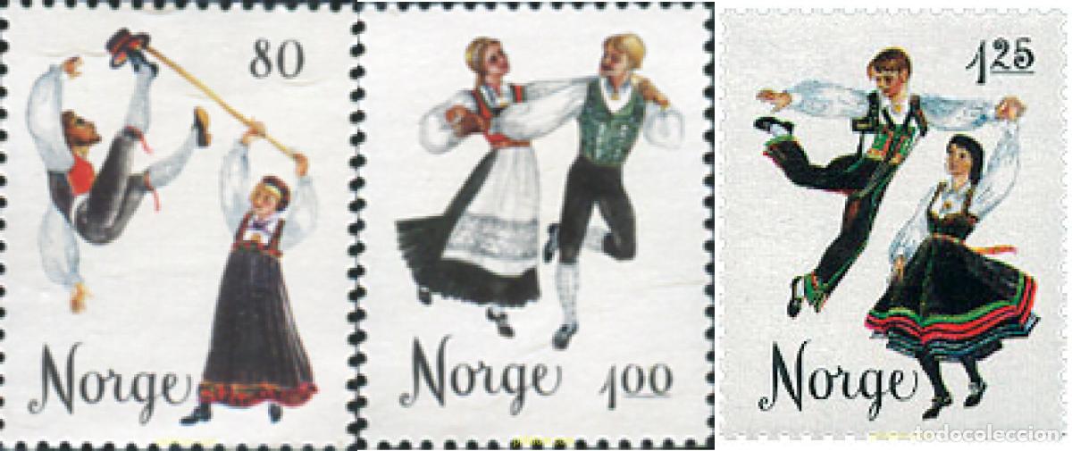 Sellos: 102152 MNH NORUEGA 1976 BAILES TIPICOS