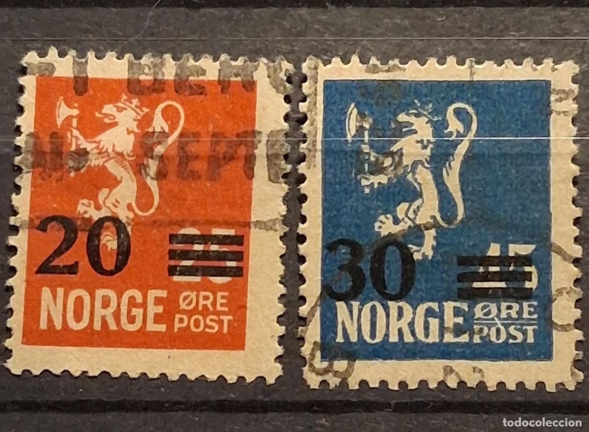Sellos: NORUEGA, 1927, CAT.YT.124/125.