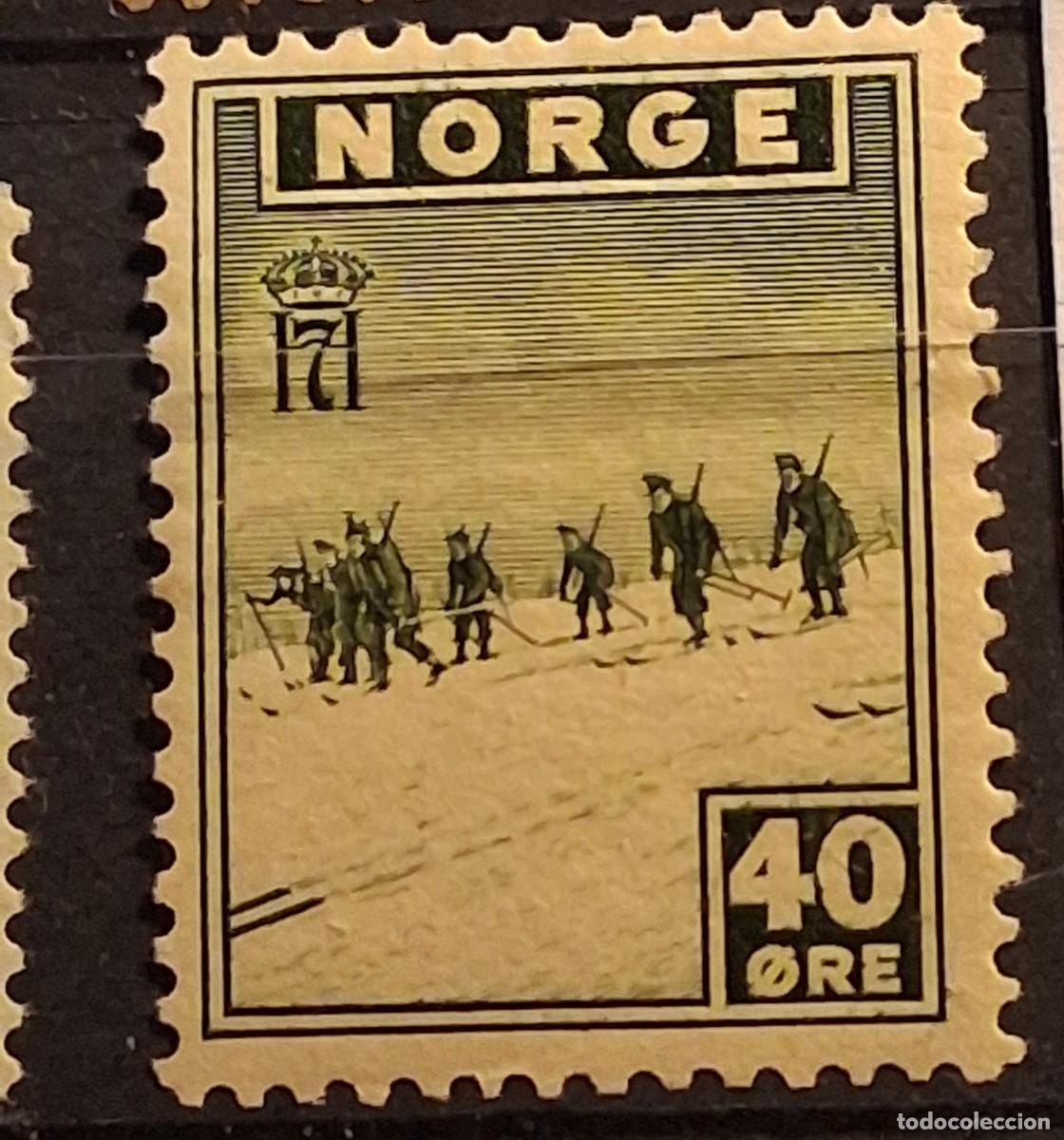 Sellos: NORUEGA, 1945, CAT.YT.267, DOBLADO.
