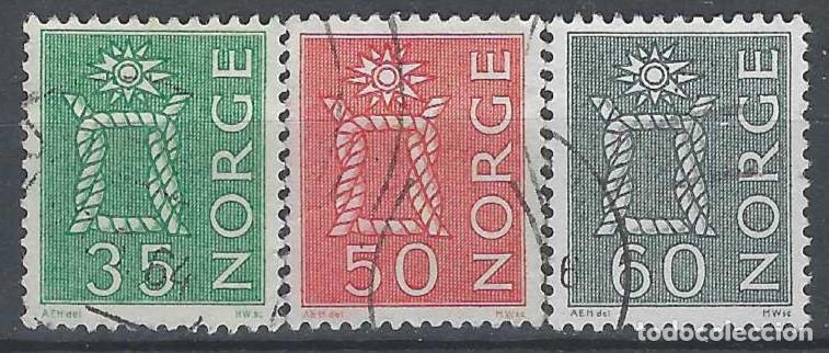 Sellos: NORUEGA 1962 - NUDO MARINO, S.COMPLETA - USADOS