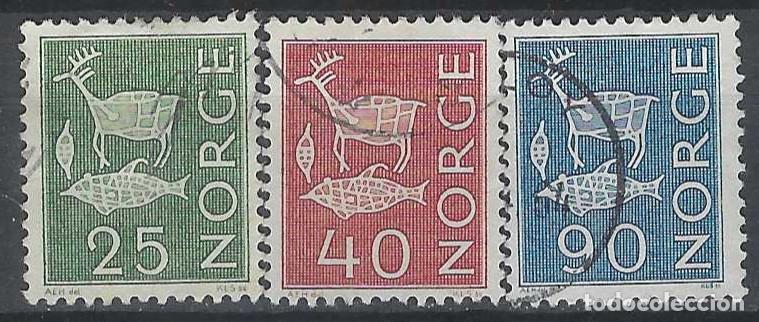 Sellos: NORUEGA 1963-67 - PINTURAS RUPESTRES, S.COMPLETA - USADOS