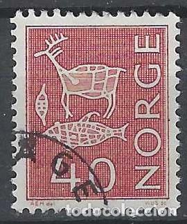 Sellos: NORUEGA 1963-67 - PINTURAS RUPESTRES, CARM&Iacute;N - USADO