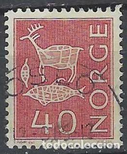 Sellos: NORUEGA 1963-67 - PINTURAS RUPESTRES, CARM&Iacute;N - USADO