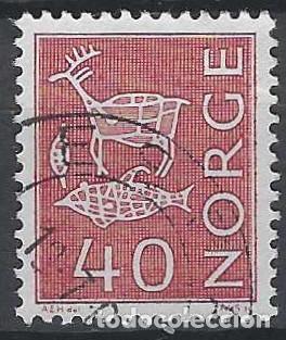 Sellos: NORUEGA 1963-67 - PINTURAS RUPESTRES, CARM&Iacute;N - USADO