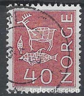 Sellos: NORUEGA 1963-67 - PINTURAS RUPESTRES, CARM&Iacute;N - USADO
