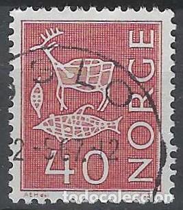 Sellos: NORUEGA 1963-67 - PINTURAS RUPESTRES, CARM&Iacute;N - USADO