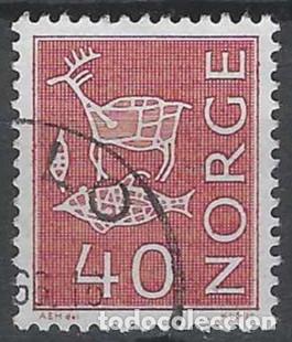 Sellos: NORUEGA 1963-67 - PINTURAS RUPESTRES, CARM&Iacute;N - USADO
