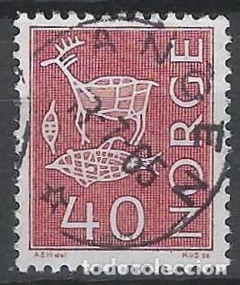 Sellos: NORUEGA 1963-67 - PINTURAS RUPESTRES, CARM&Iacute;N - USADO