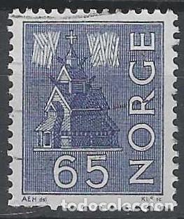 Sellos: NORUEGA 1963-70 - CONSTRUCCI&Oacute;N, P&Uacute;RPURA AZULADO - USADO