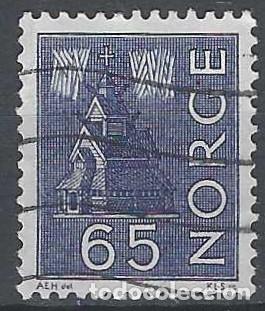 Sellos: NORUEGA 1963-70 - CONSTRUCCI&Oacute;N, P&Uacute;RPURA AZULADO - USADO
