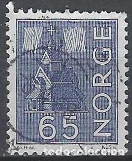 Sellos: NORUEGA 1963-70 - CONSTRUCCI&Oacute;N, P&Uacute;RPURA AZULADO - USADO