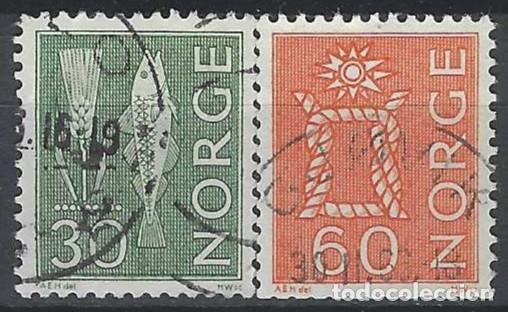 Sellos: NORUEGA 1964-75 - S.B&Aacute;SICA, S.COMPLETA - USADOS