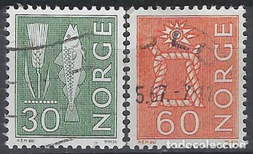 Sellos: NORUEGA 1964-75 - S.B&Aacute;SICA, S.COMPLETA - USADOS