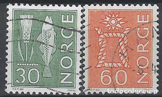 Sellos: NORUEGA 1964-75 - S.B&Aacute;SICA, S.COMPLETA - USADOS