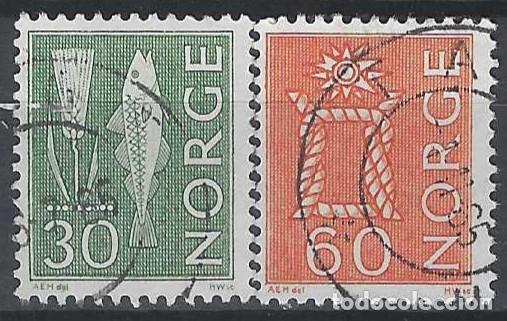 Sellos: NORUEGA 1964-75 - S.B&Aacute;SICA, S.COMPLETA - USADOS
