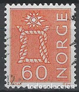 Francobolli: NORUEGA 1964-75 - S.B&Aacute;SICA, NUDO MARINO, ROJO - USADO