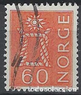 Francobolli: NORUEGA 1964-75 - S.B&Aacute;SICA, NUDO MARINO, ROJO - USADO