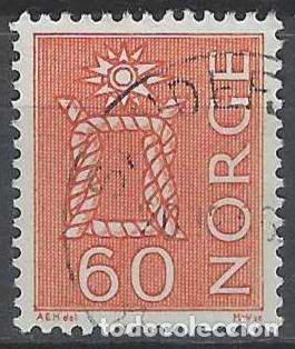 Francobolli: NORUEGA 1964-75 - S.B&Aacute;SICA, NUDO MARINO, ROJO - USADO