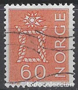 Francobolli: NORUEGA 1964-75 - S.B&Aacute;SICA, NUDO MARINO, ROJO - USADO